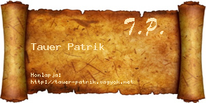 Tauer Patrik névjegykártya